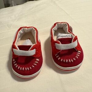 American Girl doll Summer Accents Red Canvas Boat shoes